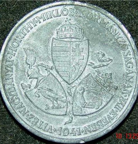 5c. Hungarian Medal. Occupation Medal for theBacka-Baranja region 1941. $100.00